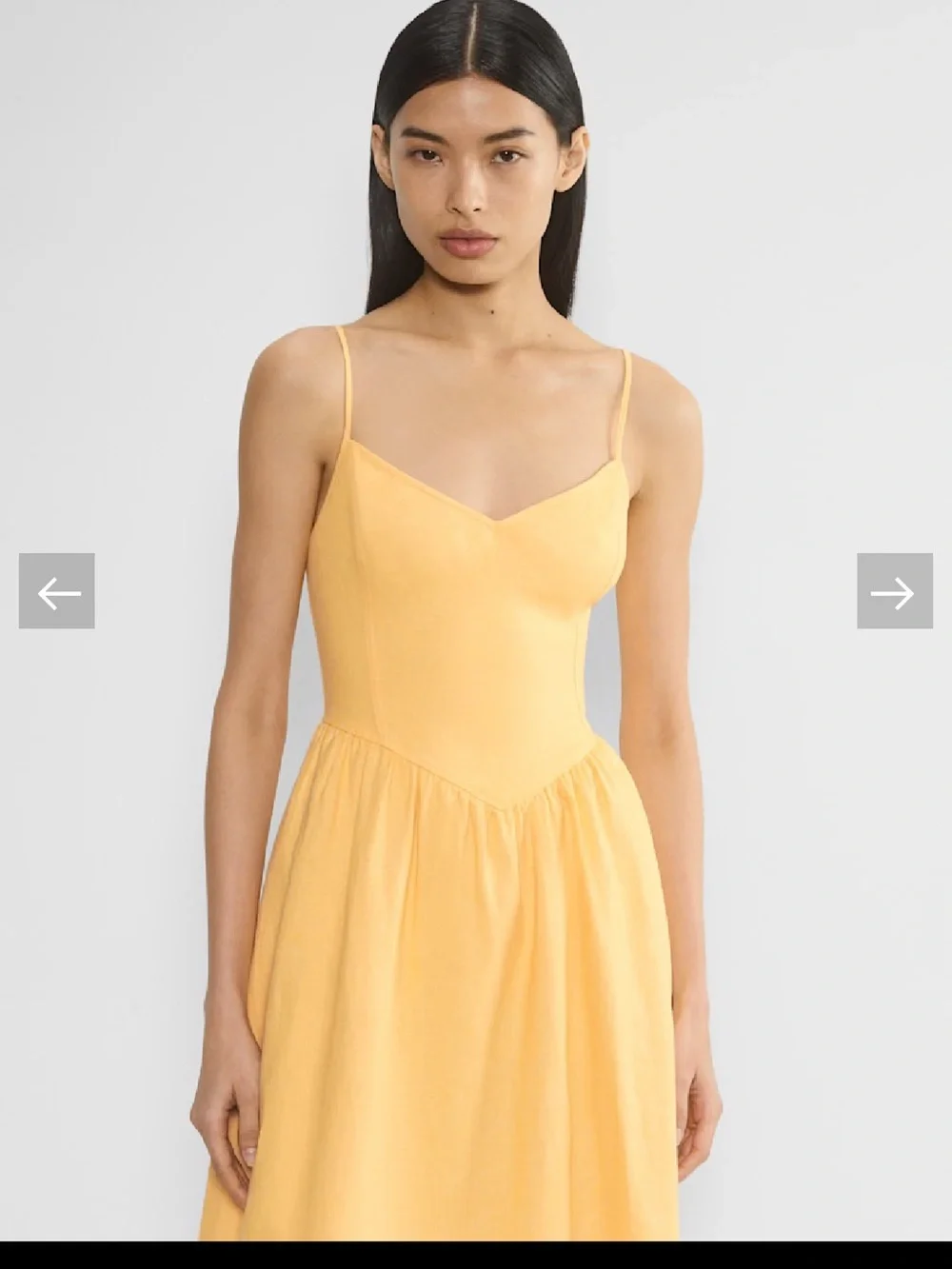 Aritzia Yellow Linen Dress - Picture 6 of 9